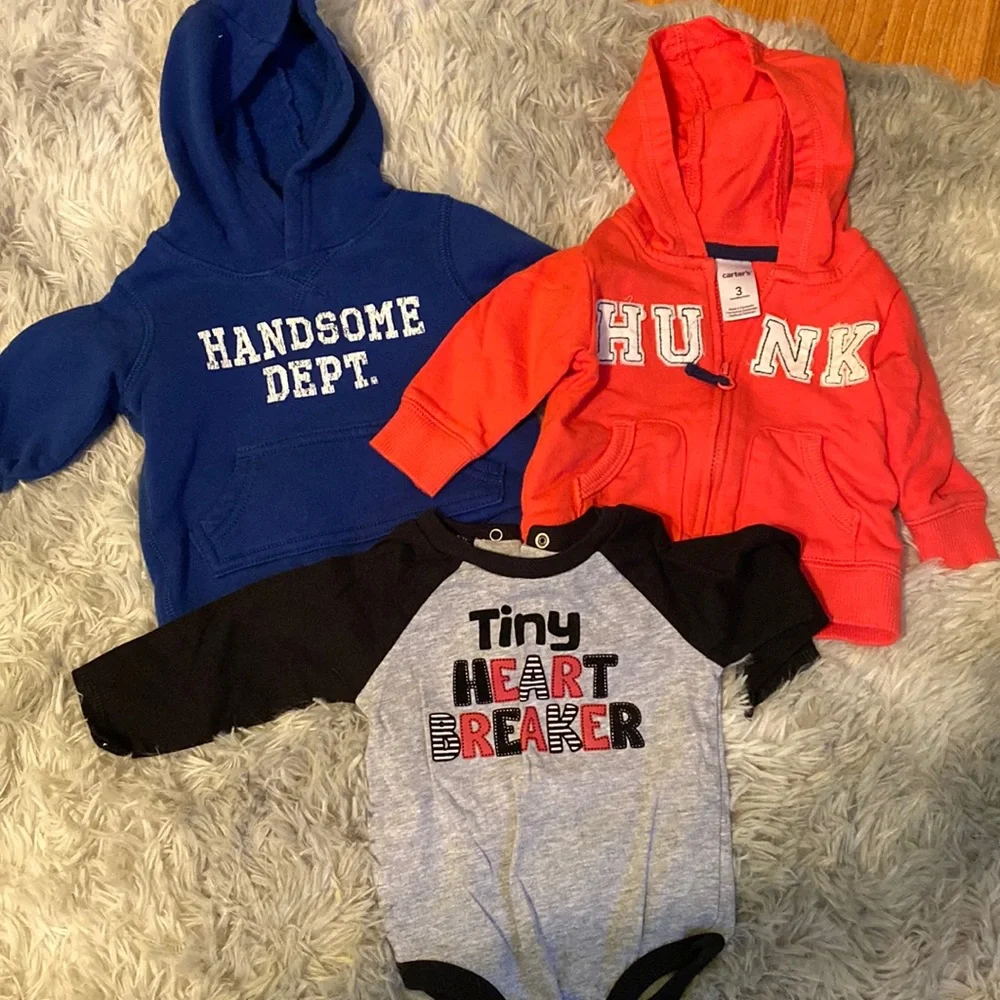 0-3 month baby boy tops